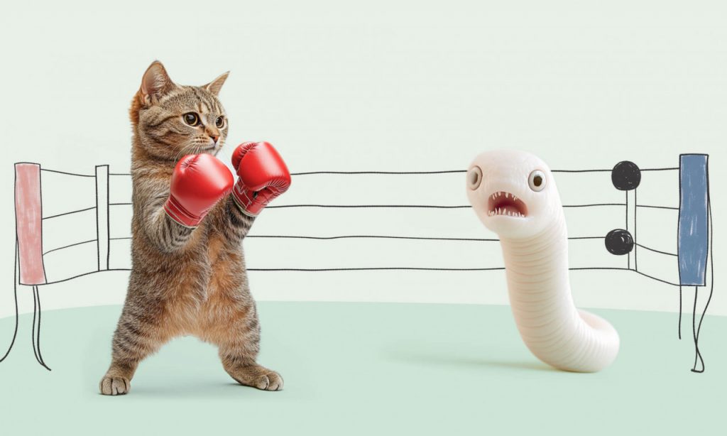 Глисты у кошки: отражаем атаки паразитов